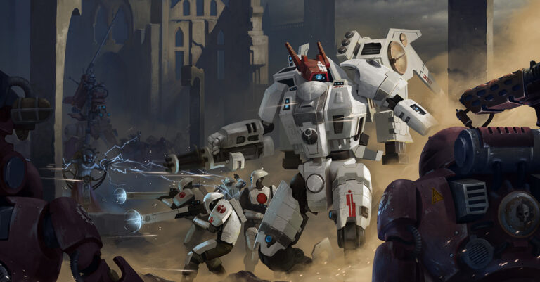 T’au Empire vs Adeptus Mechanicus by Roman Kerimov 
