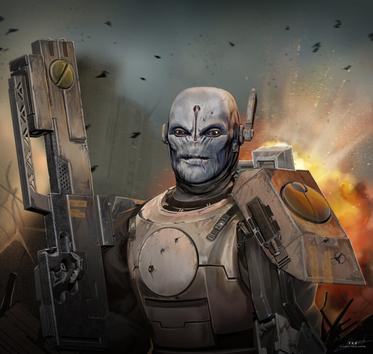 T’au Fire Warrior by Carl Holden 