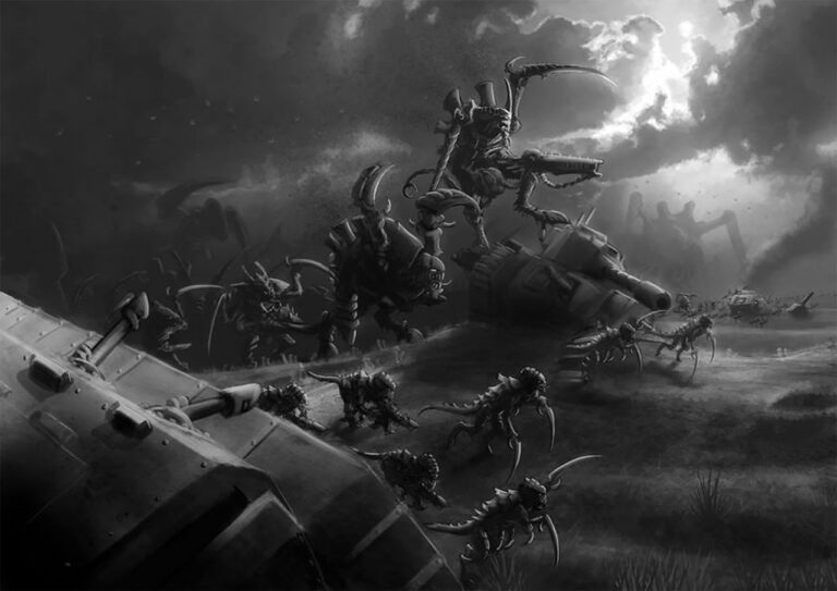 Tyranid Horde Advancing by Peter Laycock 