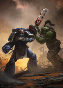 Ultramarine Vs Ork by Thomas Wievegg 