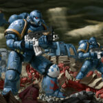 Ultramarines Fighting the Tyranids by Peter Tozer