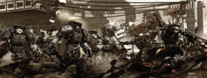 Ultramarines vs Orks by Kirill Losev 