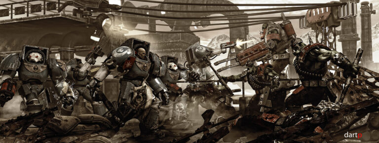 Ultramarines vs Orks by Kirill Losev 