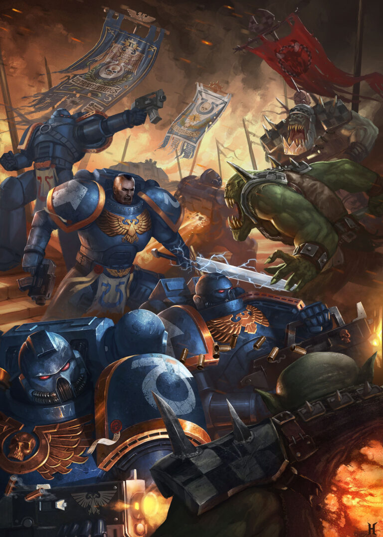 Ultramarines vs Orks by Nemanja Stankovic 