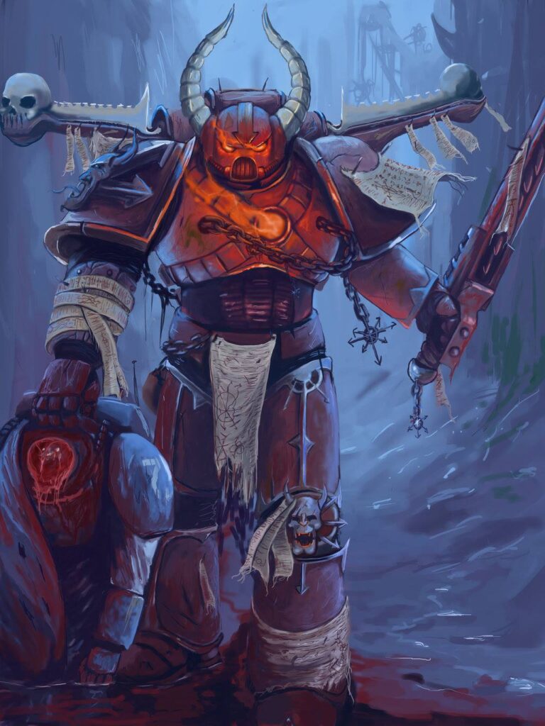 Word Bearer and Ultramarine Scout by Dimitrij Gontschar 