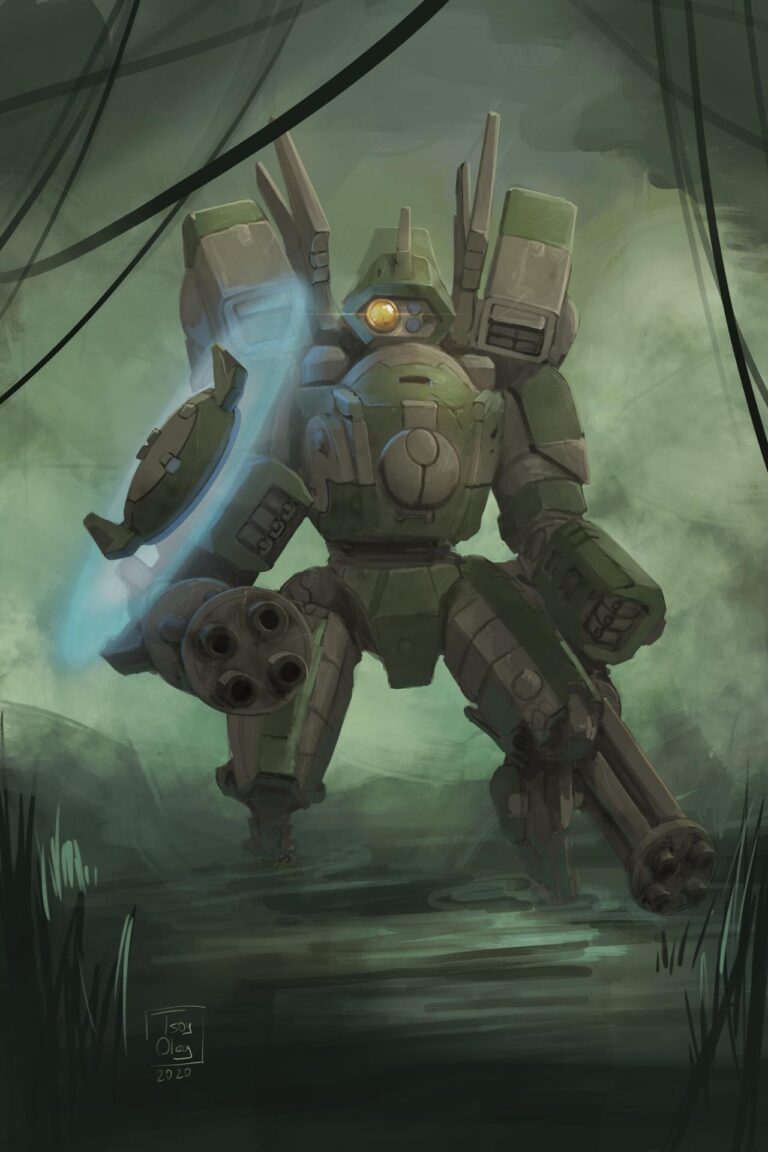 T’au Battlesuit by Oleg Tsoy 