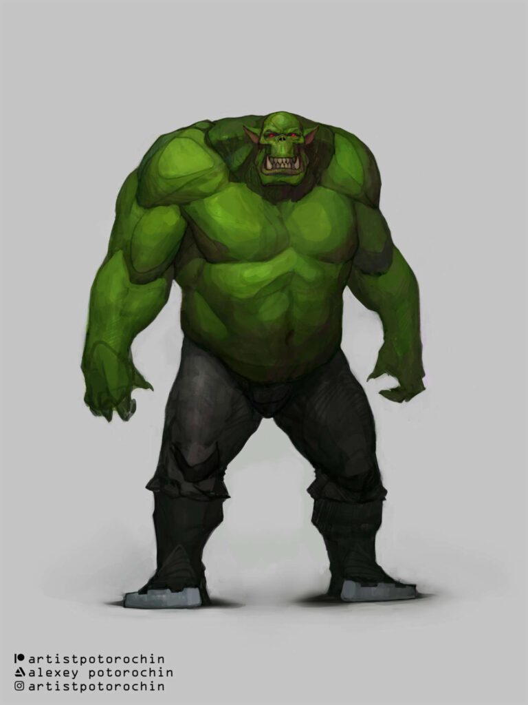 Ork Boyz by Alexey Potorochin 