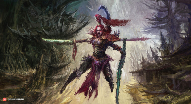 Dark Eldar Warrior by Dmitry Brushray 