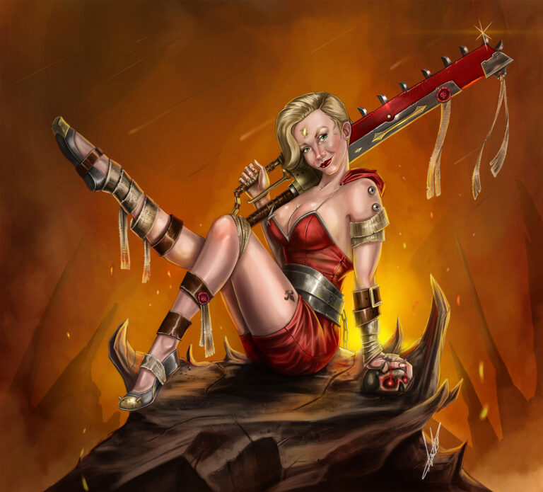 Sister Repentia Pinup Girl by Liam Hammond