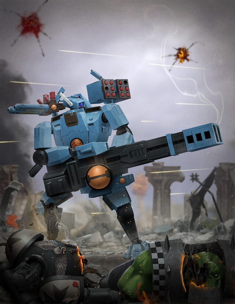 T’au XV88 Battlesuit by Prokopii Osipov 
