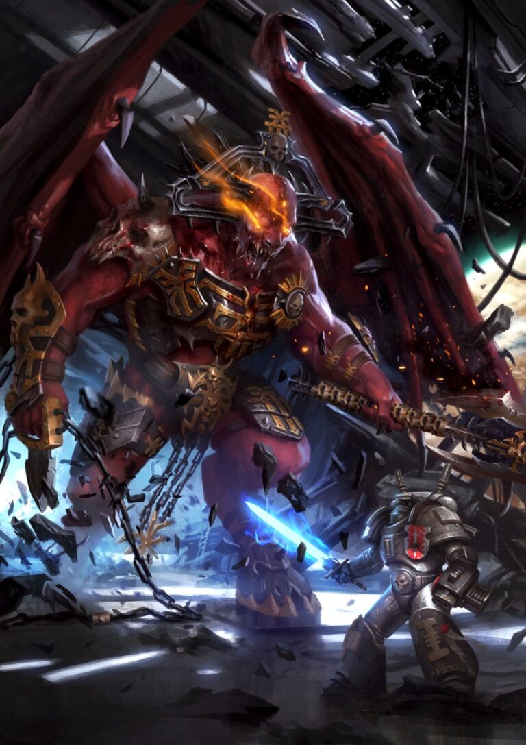Bloodthirster vs Grey Knights by Mike Lim Bloodthirster vs Grey Knights by Mike Lim