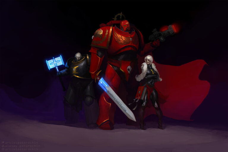 Chatelain Daemar and Inquisitors by Alexey Potorochin 