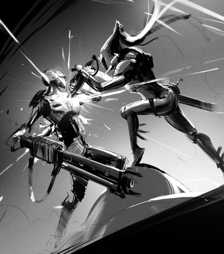 Eldar vs Necron by Miguel Mitchell Da Silva 