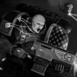 Female Space Marine by Samuel Allan (samuel_allan_illustrator)