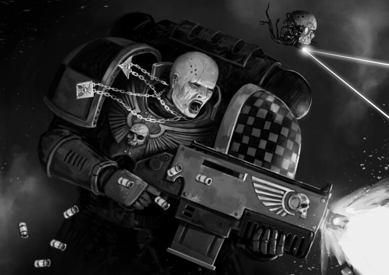 Female Space Marine by Samuel Allan 