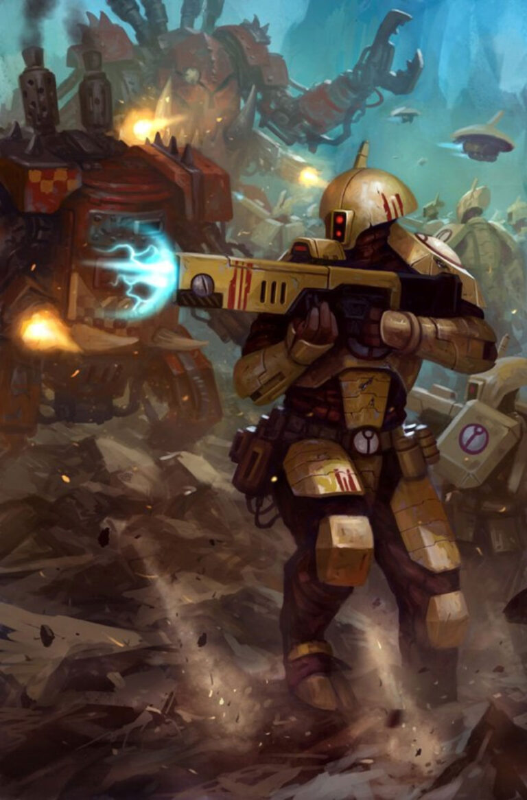 T’au vs Orks by Mike Lim 