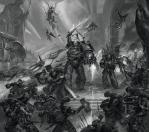 Ultramarines vs Black Legion by Ruslan Korovkin 