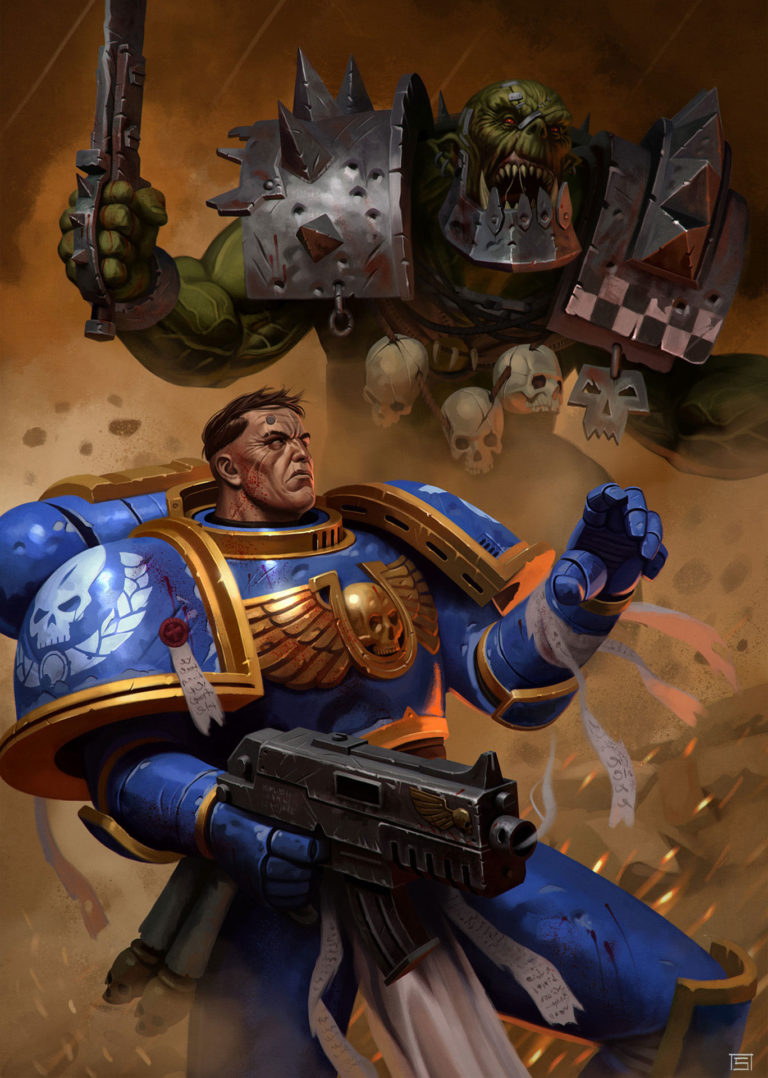 Ork vs Ultramarine by Michal Suchánek 