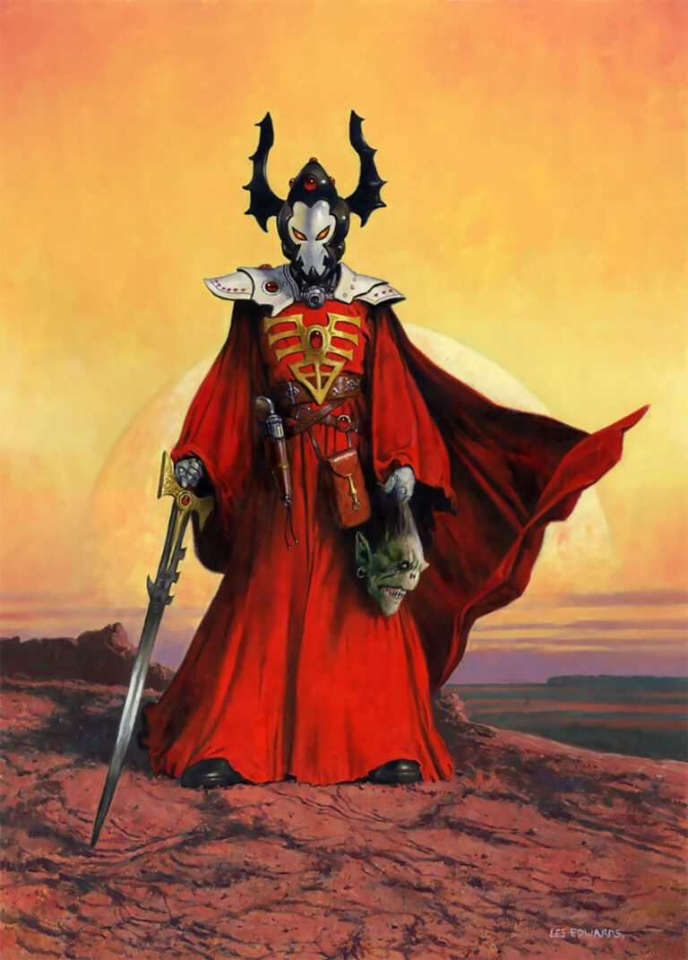 Eldar Warlock by Les Edwards