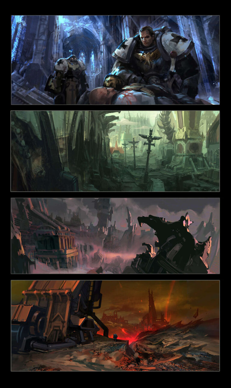 Environment Sketches by Graven Tung