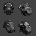 Space Marine Terminator Helm by Ted Beargeon (itchynick | tedbeargeon)