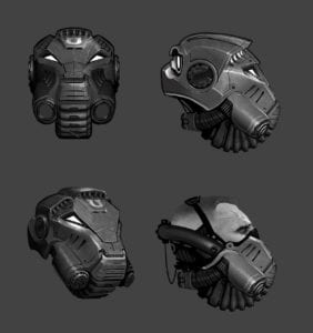 Space Marine Terminator Helm by Ted Beargeon 