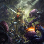 Commissar Vs Genestealers by Zheng Wei (郑伟 | Reaper)