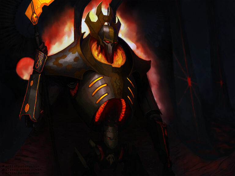 Necron Overlord by Alexey Potorochin 