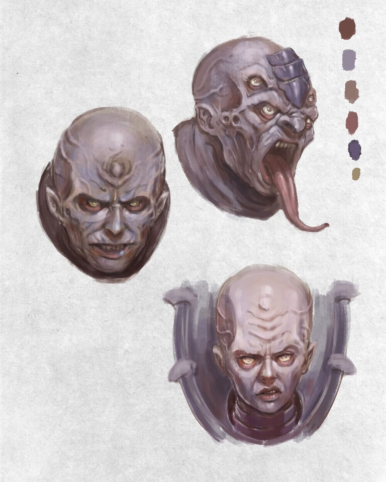 Genestealer Headshots by Toni Justamante Jacobs 