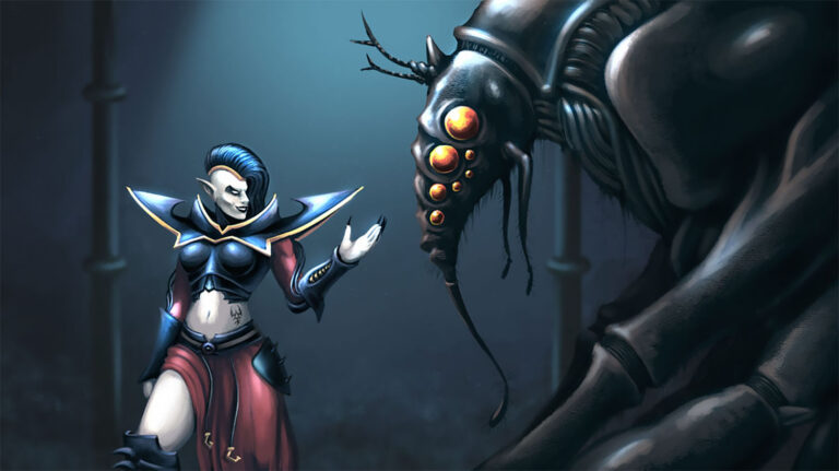 Q’orl Queen and Drukhari by Eliphusz 