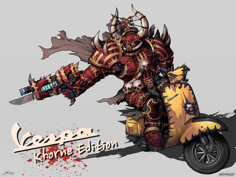 Vespa Khorne Chaos Edition by Jun Yun