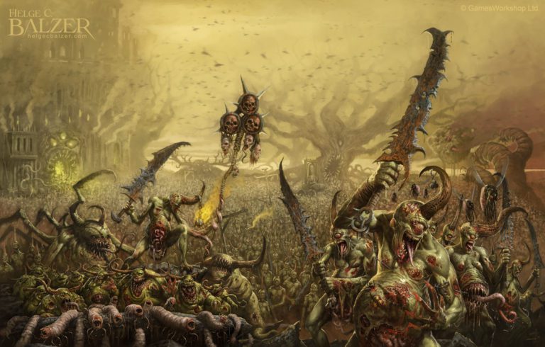 Plaguebearers and Nurglings by Helge C. Balzer Plaguebearers and Nurglings by Helge C. Balzer