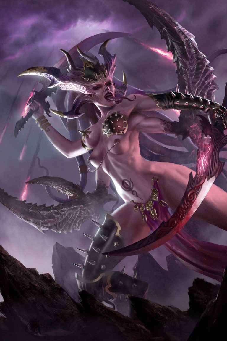 Slaanesh Demon Girl by Jianing Hu