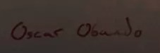 Oscar Obando  Signature