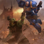 Ultramarine vs Ork by Xavier Ribeiro (Xavier -GzaV- | xavier_lozano_ribeiro)