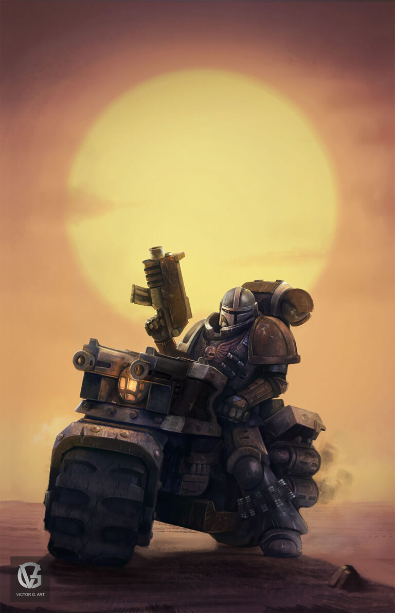 Warhammer + Mandalorian by Victor G. Art 