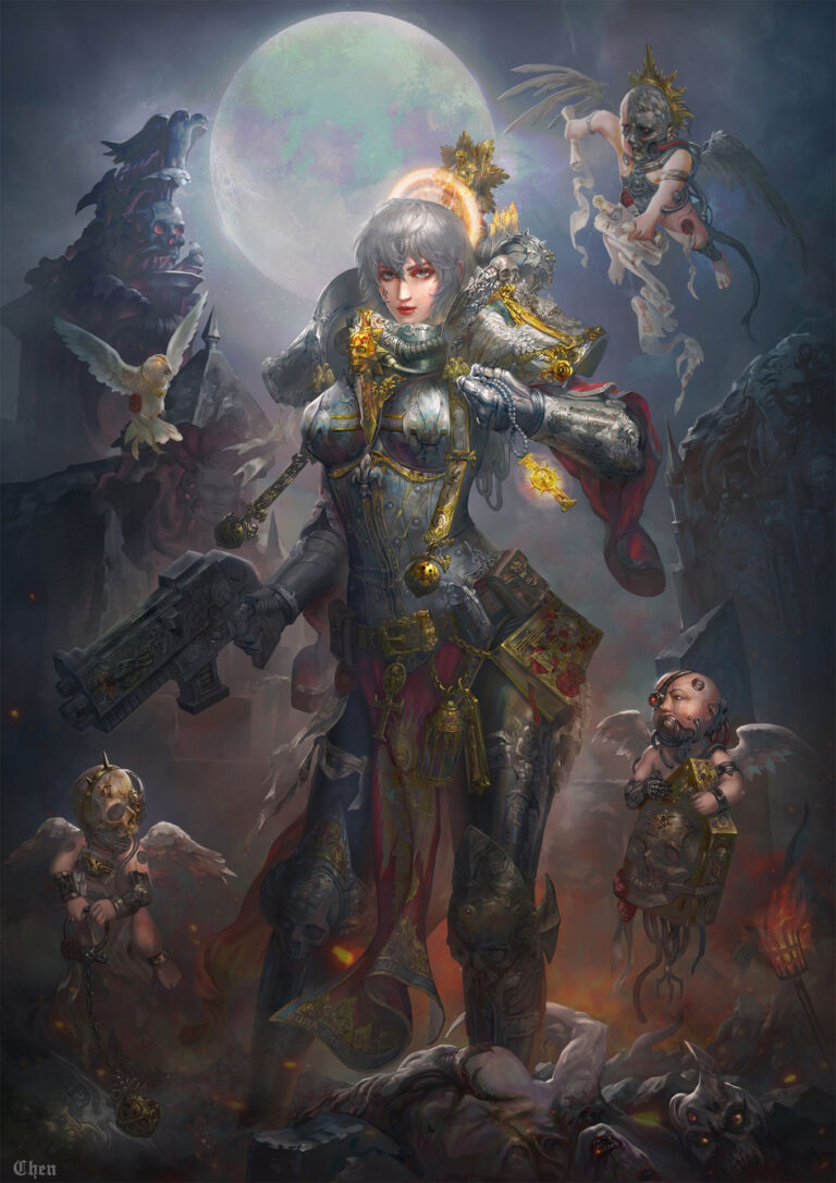 Adepta Sororitas by Golden Peach Chen 
