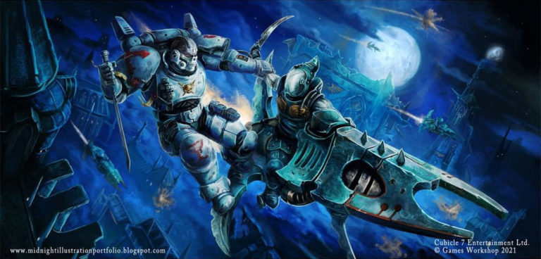 Marine vs Drukhari by Sam Manley 