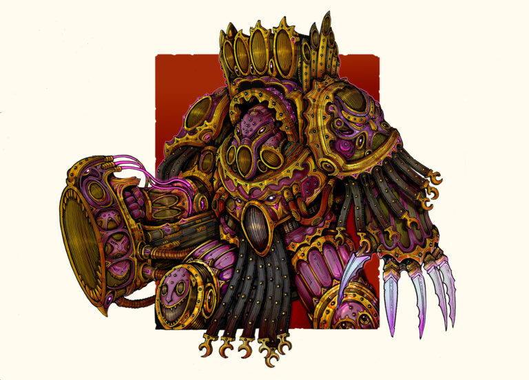 Slaanesh Champion by Vasiliy Loginov 