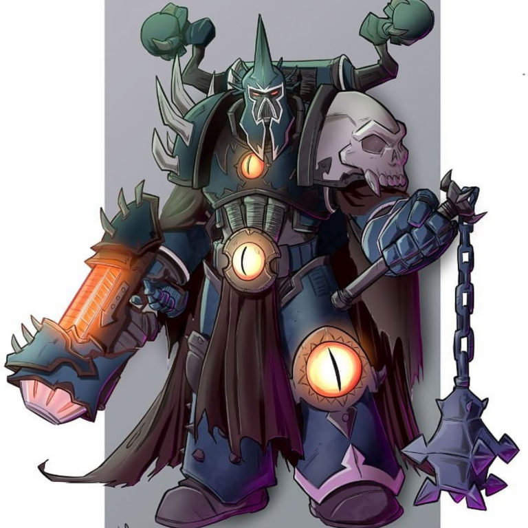 Chaos Space Marine by Mario Del Pennino 