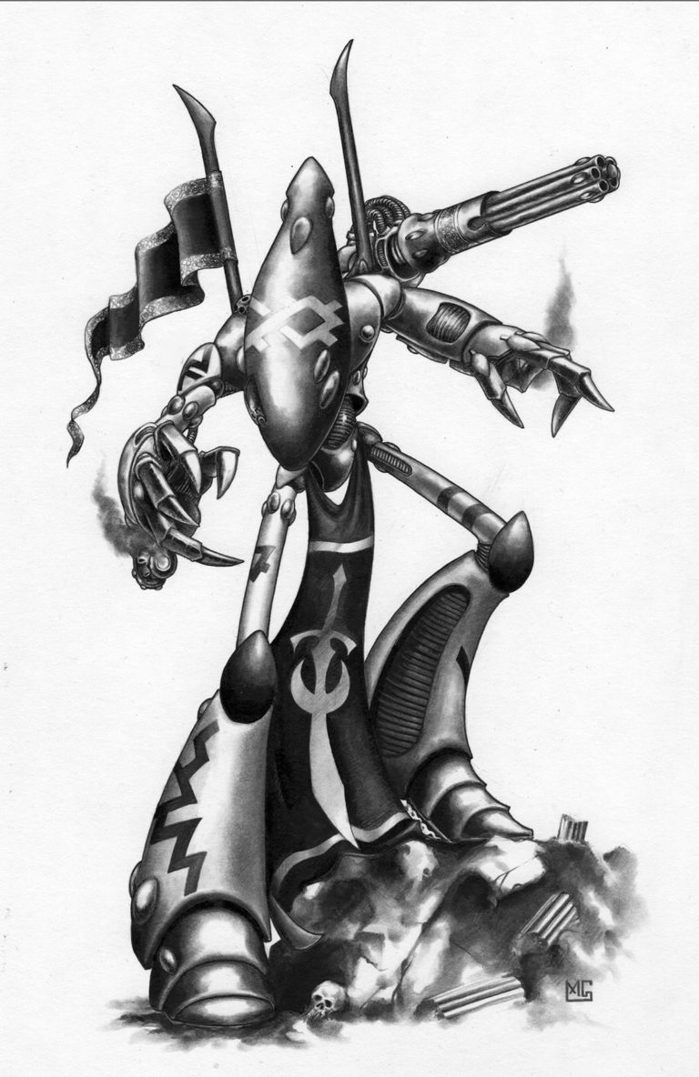 Eldar Dreadnought by Mark Gibbons 