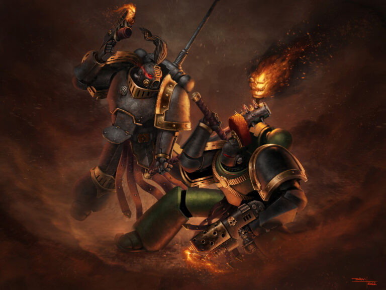 Iron Warrior vs Salamander by Daniel Rosa Tauroni 