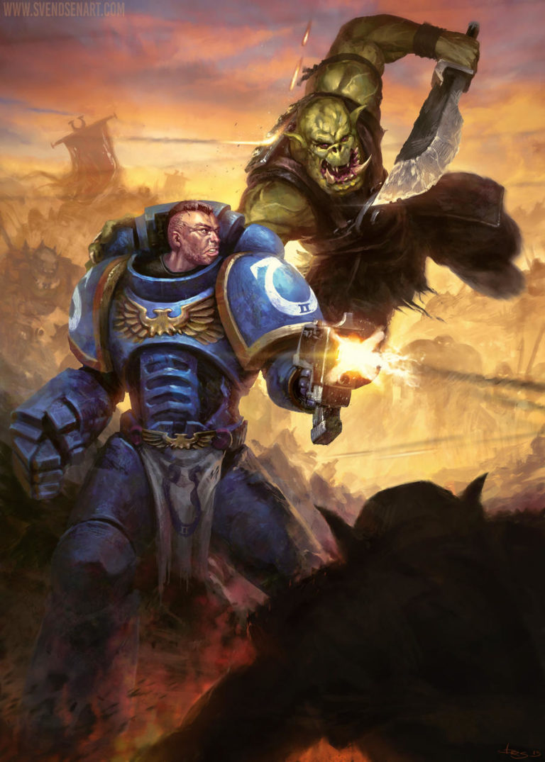 Orks vs Ultramarine by Orjan Ruttenborg Svendsen 