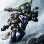 Space Marine vs Ork by Lee Simpson (shothotdesign1)