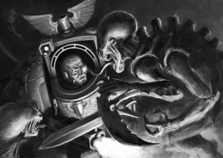 Blood Angel vs Genestealers by Victor Kevruh 