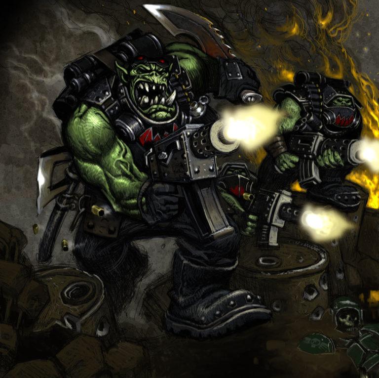 Ork Lootas by Tiernen Trevallion