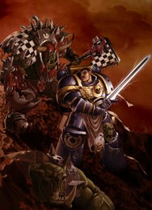 Ork vs Ultramarines by Ibrahim Ben Naceur