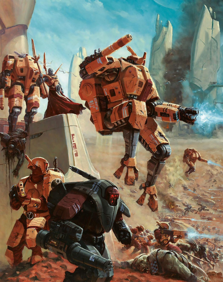 T’au Battlesuits by Karl Kopinski T’au Battlesuits by Karl Kopinski
