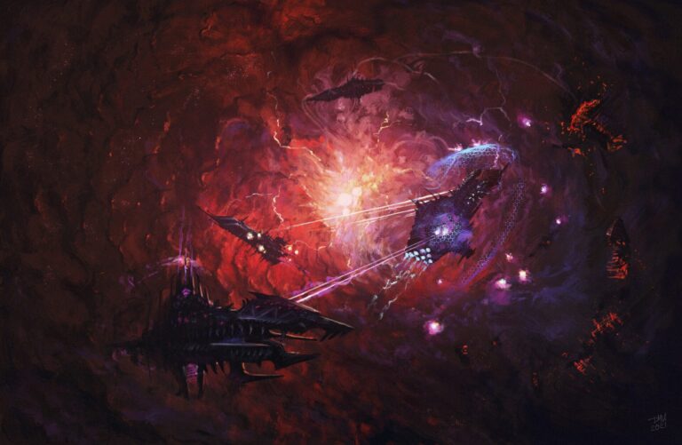 Battle of Spaceships by Dmitrii Ustinov 