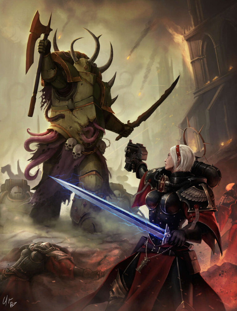 Death Guard vs Battle Sisters by Carl Johan Bäckman 